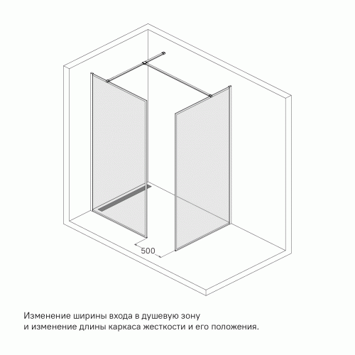 Душевая перегородка Walk In, черный 100x195, Slide, IDDIS, SLI8BS1i23 фото 6 Душевая перегородка Walk In, черный 100x195, Slide, IDDIS, SLI8BS1i23 фото 6
