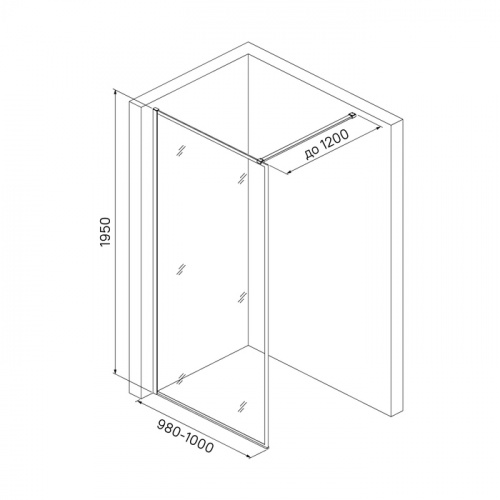 Душевая перегородка Walk In, черный 100x195, Slide, IDDIS, SLI8BS1i23 фото 10 Душевая перегородка Walk In, черный 100x195, Slide, IDDIS, SLI8BS1i23 фото 10