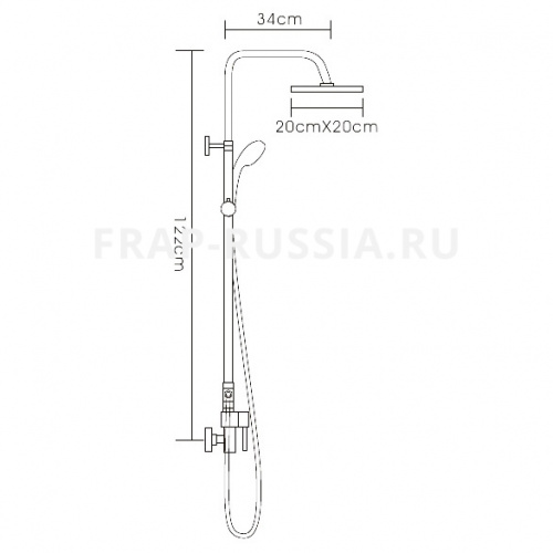 Душевая стойка Frap F2409 фото 2 Душевая стойка Frap F2409 фото 2