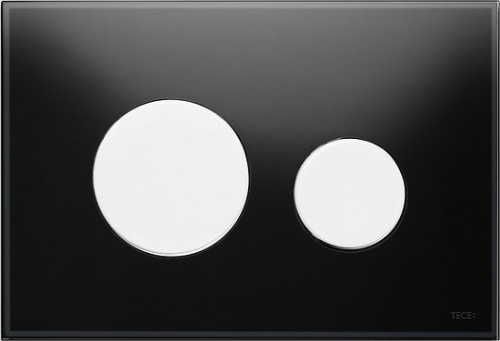 Кнопка смыва TECE Loop 9240654 черное стекло, кнопка белая фото 2