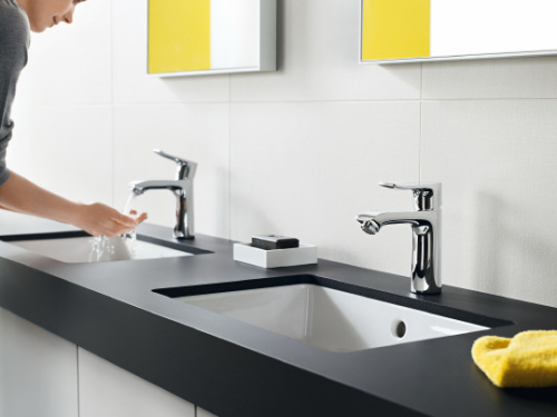 Смеситель Hansgrohe Metris 31285000 для раковины с гигиеническим душем фото 2