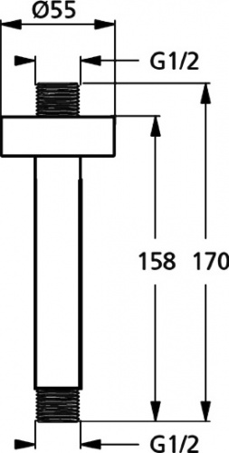 Кронштейн для верхнего душа Ideal Standard IdealRain B9446AA фото 3