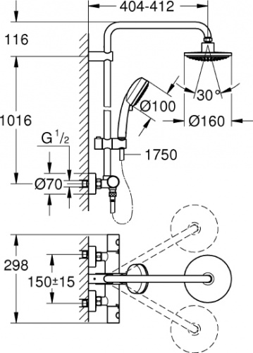 Душевая стойка Grohe Tempesta New 27922000 фото 9