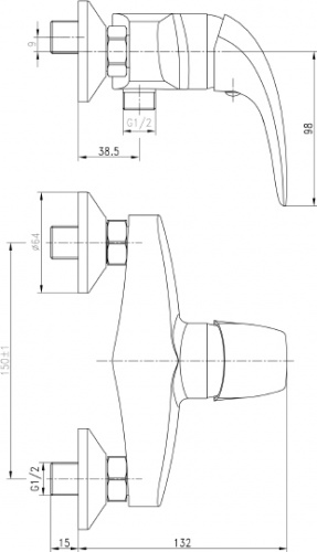 Смеситель Aquanet Cobra SD90367 для душа фото 4