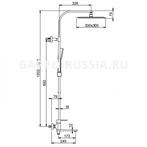 Душевая стойка Gappo G2483 фото 2