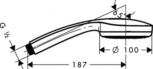 Душевая лейка Hansgrohe Croma 100 1jet 28580000 фото 8