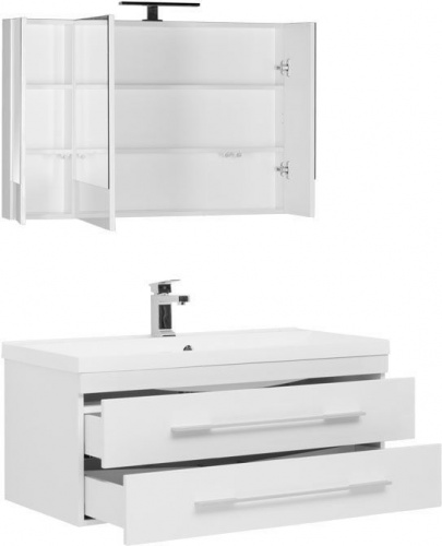 Комплект мебели для ванной Aquanet Нота NEW 100 белый (камерино) фото 2