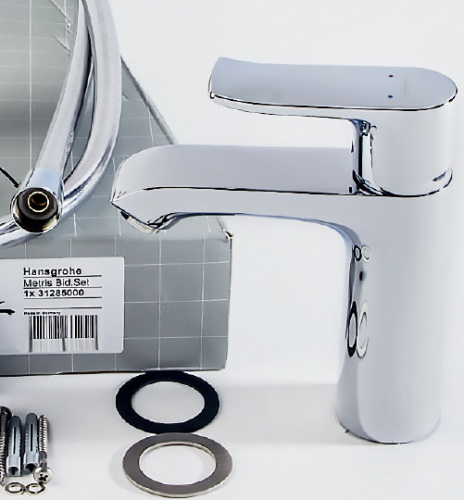 Смеситель Hansgrohe Metris 31285000 для раковины с гигиеническим душем фото 4