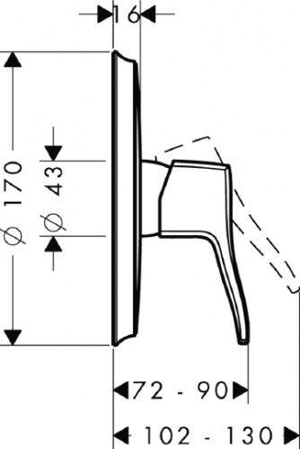 Смеситель Hansgrohe Metris Classic 31676000 для душа фото 3