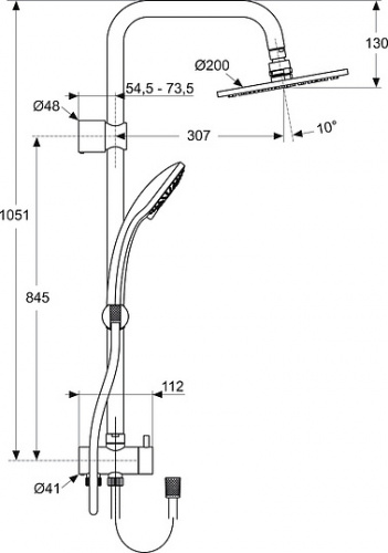 Душевая стойка Ideal Standard Ideal Duo A5691AA фото 4