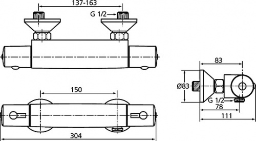 Термостат Ideal Standard Ceratherm 50 A6367AA для душа фото 7