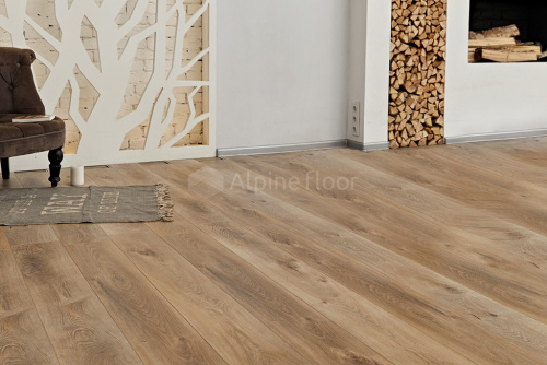 Каменно-полимерная напольная плитка  Alpine Floor PREMIUM XL ЕСО 7-6 Дуб Природный Изысканный фото 2