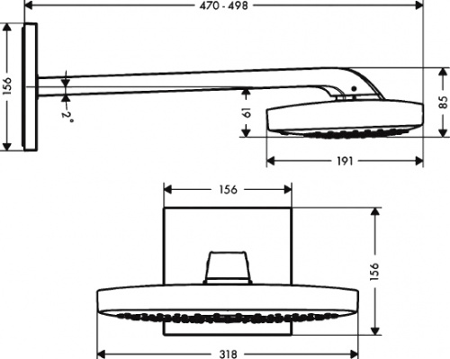 Верхний душ Hansgrohe Raindance Select E 300 3jet 26468400 фото 6