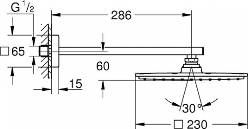 Верхний душ Grohe Rainshower Allure 230 26064000 фото 3