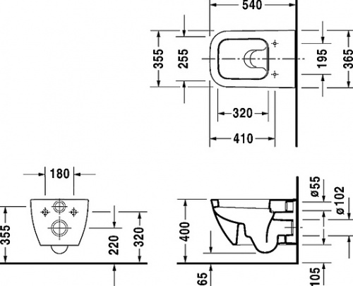 Унитаз подвесной Duravit Happy D.2 фото 5