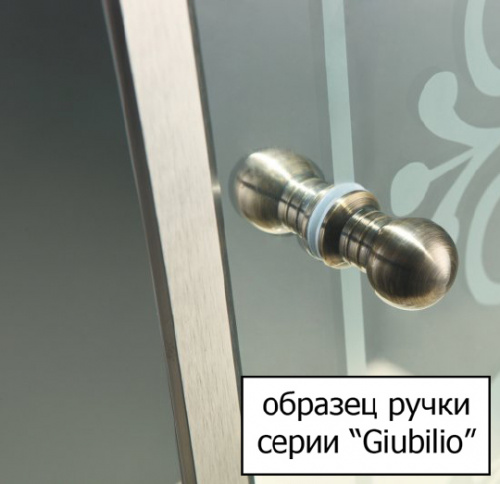 Душевая дверь в нишу Cezares Giubileo-BF-1 прозрачное стекло, бронза фото 4