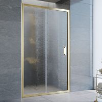 Душевая дверь в нишу Vegas Glass ZP 110 09 02 профиль золото, стекло шиншилла