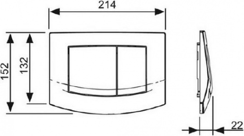 Кнопка смыва TECE Ambia 9240254 хром, кнопка матовый хром фото 3
