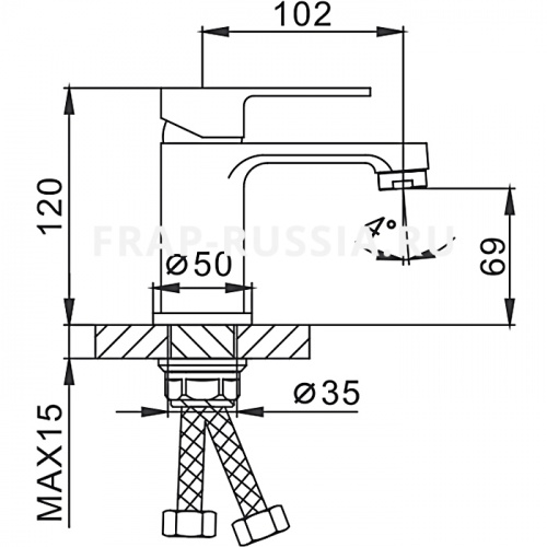 Смеситель для раковины Frap F1043 фото 2