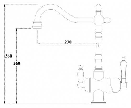 Смеситель Zorg Clean Water ZR 326 YF BR light для кухонной мойки фото 2