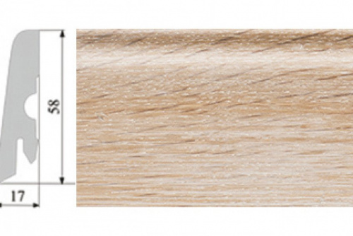 Плинтус Corkstyle Wood XL Gekalte 58х17 мм