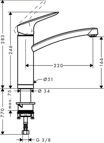 Смеситель Hansgrohe Logis 71833000 для кухонной мойки фото 2