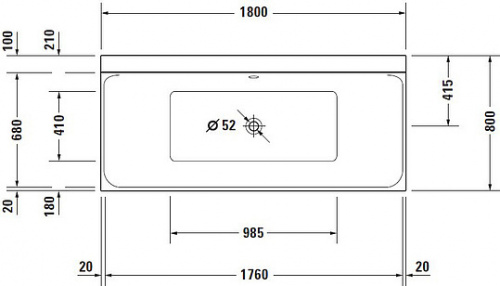 Акриловая ванна Duravit P3 Comforts 700377 180х80 см фото 4