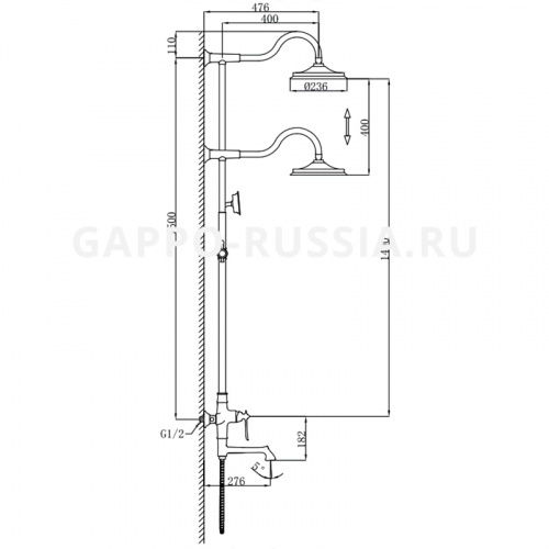 Душевая стойка Gappo G2469 фото 2