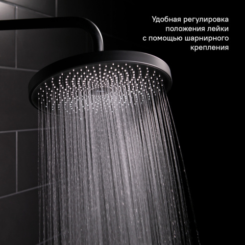 Душевая насадка верхняя круглая, черная, SpaHome, IDDIS, SPA26BPi64 фото 9