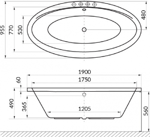 Акриловая ванна Excellent Lumina 190x95 фото 8