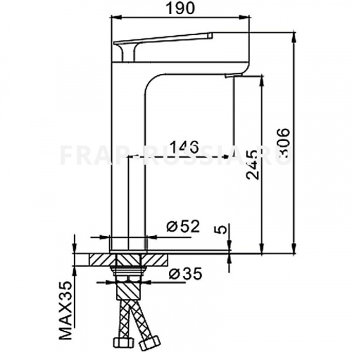 Смеситель для раковины Frap F1052-56 фото 2