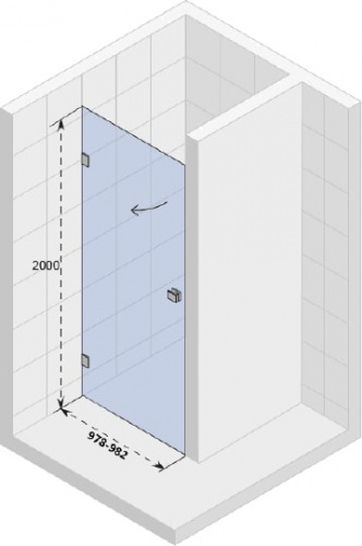 Душевая дверь в нишу Riho Scandic Mistral M101 100 см, L фото 3