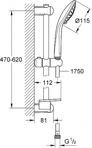 Душевой гарнитур Grohe Euphoria 110 Massage 27231001 фото 2
