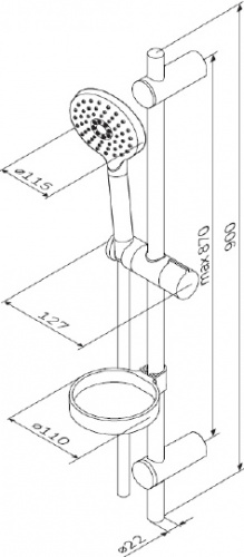 Душевой гарнитур AM.PM Tender F0145A000 фото 7