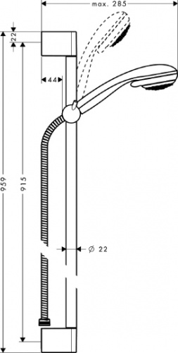 Душевой гарнитур Hansgrohe Crometta 85 Multi 27766000 Unica Crometta фото 3