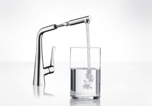 Смеситель Hansgrohe Metris 14821000 для кухонной мойки фото 2