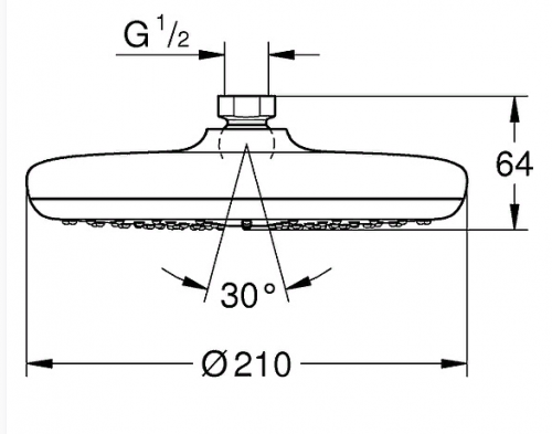 Верхний душ Grohe Tempesta 26410000 фото 4