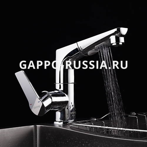 Смеситель для раковины Gappo G1299 с выдвижным изливом фото 9