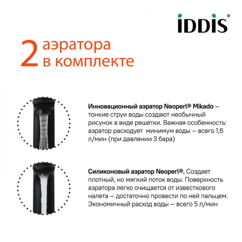 Смеситель для умывальника с инновационным управлением Push Control, Slide, IDDIS, SLIBLBTi01 фото 12