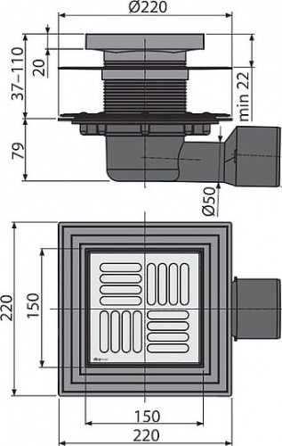Душевой трап AlcaPlast APV3444 фото 4