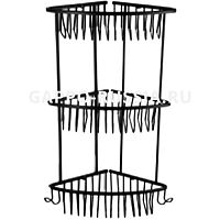 Полка-решетка 3-яруснаяс крючками угловая Gappo G331-3