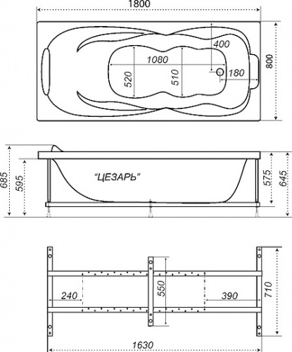 Акриловая ванна Triton Цезарь фото 3