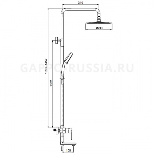 Душевая стойка Gappo G2499-20 фото 2