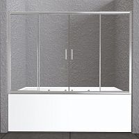 Шторка на ванну BelBagno Unique VF-2-150/180-140-C-Cr стекло прозрачное
