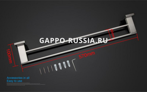 Полотенцедержатель двойной Gappo G1709 фото 6