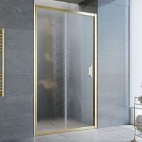 Душевая дверь в нишу Vegas Glass ZP 105 09 02 профиль золото, стекло шиншилла