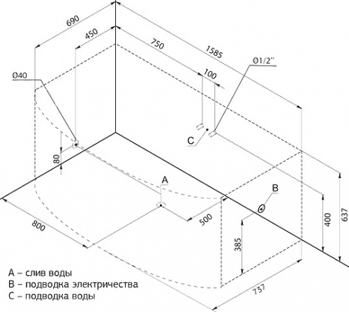 Акриловая ванна Aquanet Izabella 158x75 фото 21