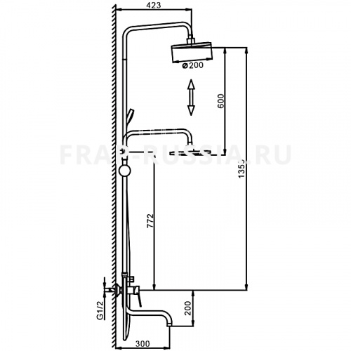 Душевая стойка Frap F2427 фото 2