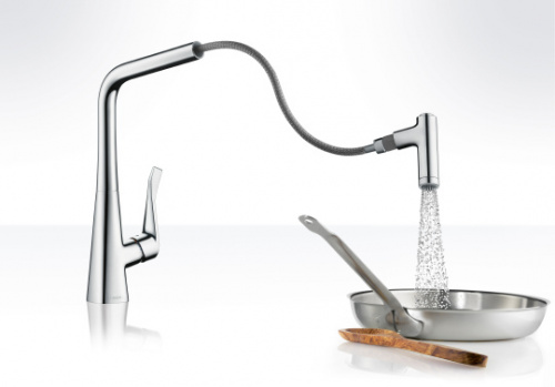 Смеситель Hansgrohe Metris 14820000 для кухонной мойки фото 2