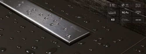 Душевой лоток Pestan Confluo Frameless Line 550 матовый хром фото 4